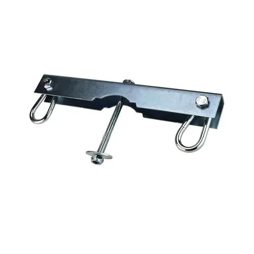 h2i Doppel Schaukelhakenl | Stahl verzinkt | M12 x 160 mm | 1 Stück | für Rund & Vierkantbalken | stabiler korrosionsbeständiger Doppelschwinghaken für Duo-Schaukel Schiffschaukel & Gondelschaukel