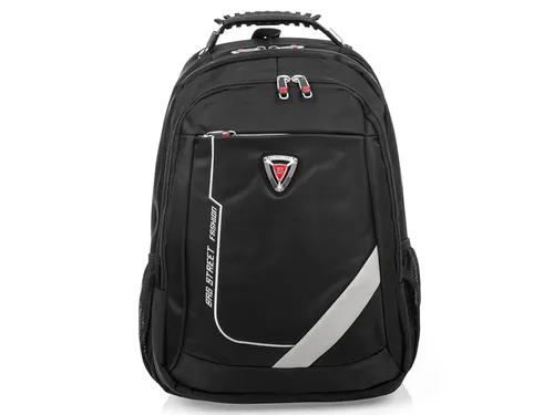 Bag Street Laptop Rucksack 15,6 Zoll schwarz Sport Schul Rucksack Backpack