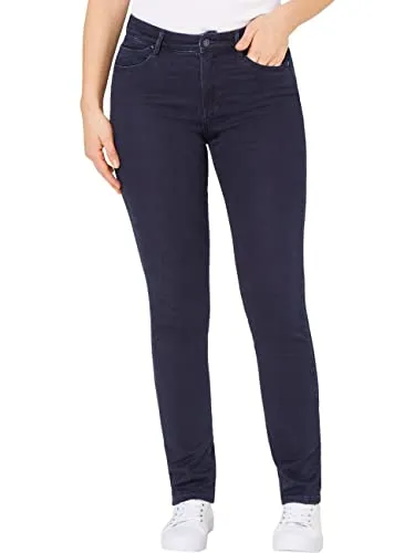 Paddock's Damen 5 Pocket Jeans Pat - Blue Black, W38 L28 - Moderne 5-Pocket Jeans für Damen mit Motion & Comfort Technologie für optimale Bewegungsfreiheit. Hohe Leibhöhe und schmaler Beinverlauf sorgen für einen stylishen Look im Job und in der Freizeit.