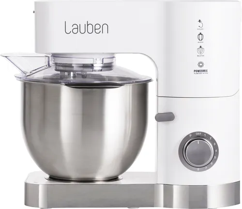 Lauben Kitchen Machine 1200WT - Leistungsstarke Küchenmaschine mit 5,5 l Edelstahl-Schüssel - Küchenmaschinen mit planetarischer Rührbewegung und 1200 W Kupfermotor für perfekte Ergebnisse. Inklusive Kochbuch und umfangreichem Zubehör, ideal für kreative Kochabenteuer.