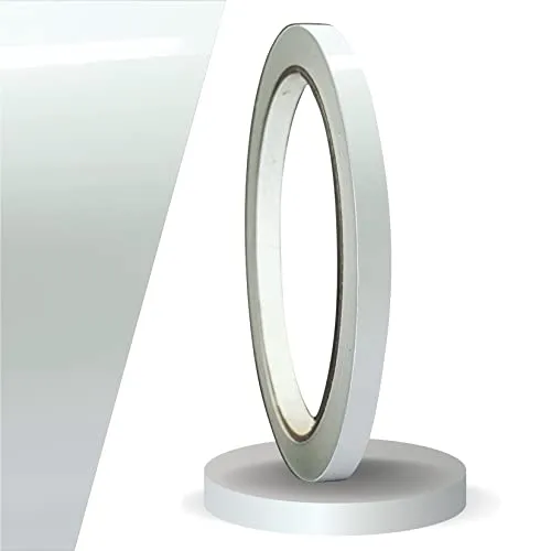 Siviwonder Zierstreifen Klebeband Weiß Glanz 7 mm x 10 m – selbstklebende Vinyl Klebefolie Pinstripe Tape für Auto Motorrad Fahrrad Boot Caravan Modellbau – Seitenstreifen Felgenband, Konturmarkierung