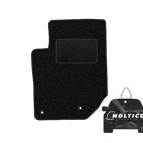 moto-MOLTICO Fahrer Fußmatte Auto Velours Fahrerseite Autoteppiche Schwarz Fahrermatte 1-teilig passend für Opel Corsa F ab 2019