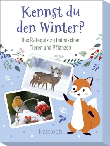 Kennst du den Winter?: Das Ratequiz zu heimischen Tieren und Pflanzen | Kinderquiz ab 6 Jahren | Mit 50 Quizkarten rund um Natur und Tiere im Winter (Kinderquiz für schlaue Kids)