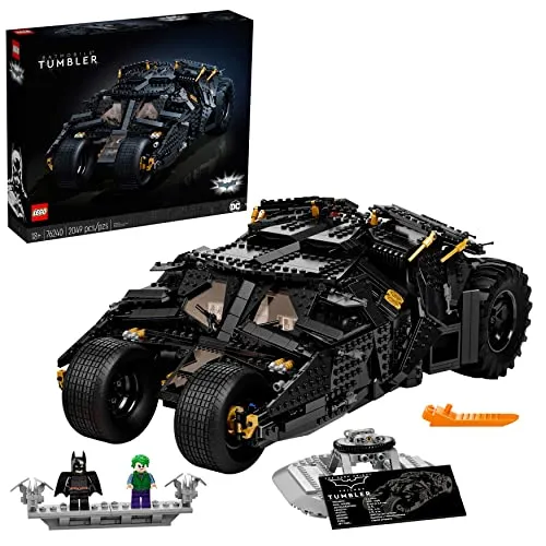 LEGO DC Batman Batmobile Tumbler 76240 - Bauspielzeugset für Erwachsene mit 2.049 Teilen; beeindruckendes Sammlermodell des ikonischen Batmobils aus der „Dark Knight“-Trilogie, inklusive Batman- und Joker-Minifiguren.