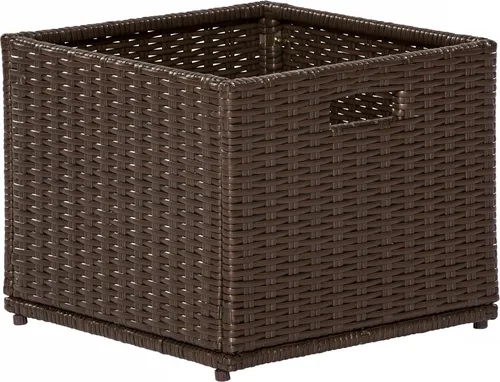 Aufbewahrungsbox klein, braun, Stahl-Kunststoffnetz von Merxx