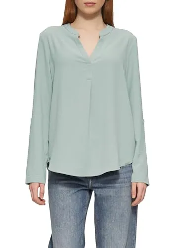 QS Tunikabluse mit Ärmeln zum Krempeln