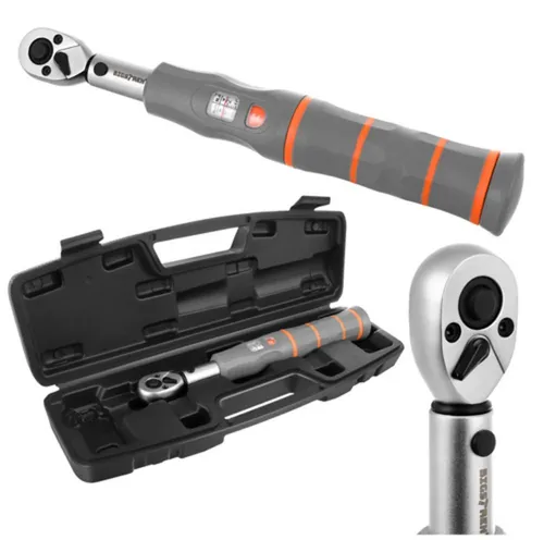 Drehmomentschlüssel 1/4 2-26NM - Präziser Drehmomentschlüssel mit einem Einstellbereich von 2–26 Nm, ideal für sicheres Anziehen von Schraubverbindungen. Ergonomischer Griff und kompakte Bauweise sorgen für höchsten Komfort und Zuverlässigkeit bei Heimwerken und Wartungsarbeiten.