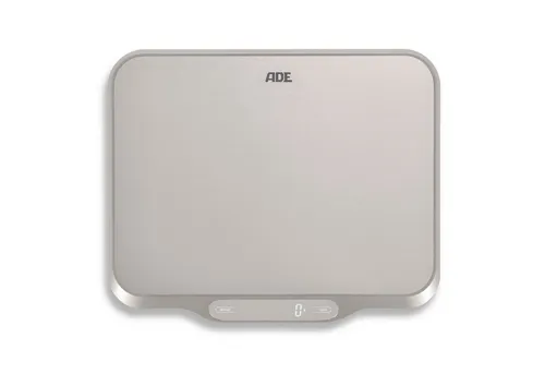 ADE Küchenwaage XXL aus Edelstahl - Küchenwaage mit großer Wiegefläche, präzises Wiegen bis 15kg, inklusive Zuwiegefunktion und pflegeleichter Edelstahl-Oberfläche.