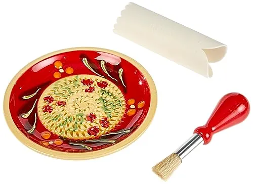 JOSKO Produkte 2732 rote Wiese Reibeteller Set, Keramik, Rot