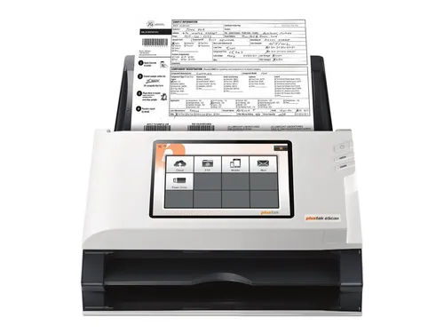 Plustek eScan A350 Enterprise Duplex-Dokumentenscanner - 600 x 600 dpi, 25 Seiten/Min, benutzerfreundlich mit speicherbaren Scan-Jobs und Passwortschutz