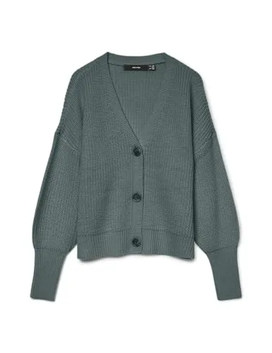 VERO MODA VMLEA LS V-Neck Cuff Cardigan NOOS von VERO MODA