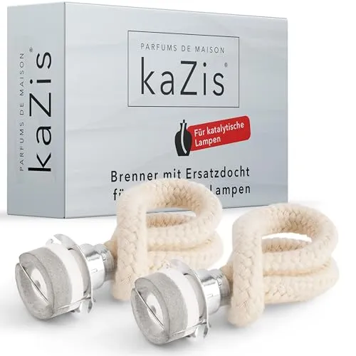KAZIS® I 2 x Brenner mit Ersatz-Docht für alle katalytischen Lampen