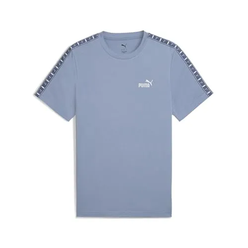 PUMA T-Shirt ESS TAPE TEE blau XL (56/58) - Herren-Shirt aus 100% Baumwolle, sportlicher Look mit coolem Print, ideal für Freizeit und Sport.