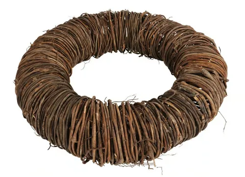 XXL-Weidenkranz Türkranz Tisch-Deko geflochten 45 cm (Braun)