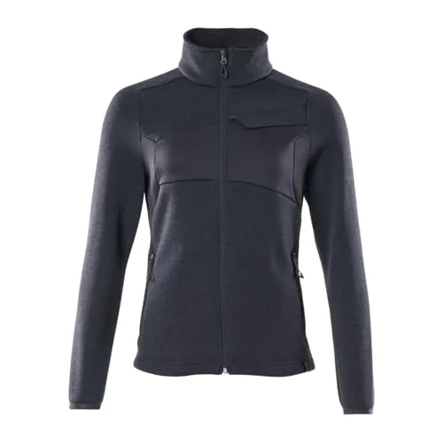 Strickpullover ACCELERATE mit Reißverschluss Schwarzblau - MASCOT® Damenpullover - Arbeits- & Schutzkleidung | Strickpullover mit Reißverschluss, taillierte Passform für Damen, Wetterschutzleiste und Reflexeffekte für erhöhte Sichtbarkeit.