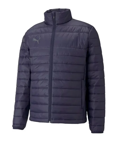 PUMA Herren Teamliga Light Jacket - Peacoat, L - Funktionsjacke mit normaler Passform, Stehkragen und Reißverschlusstaschen, ideal für aktive Freizeit und Sport durch leichte Wattierung.