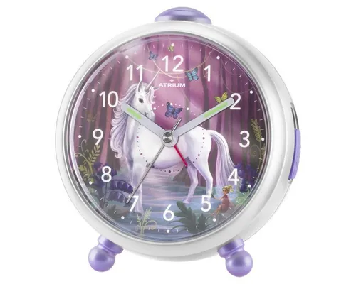 Atrium Kinderwecker A932-0 - Bunter Mädchentraum - Der süße Atrium Kinderwecker A932-0 begeistert mit bunten Farben und einem liebevollen Zifferblatt. Ideal für das Kinderzimmer, einfach zu bedienen und mit praktischen Funktionen wie Snooze und Licht.