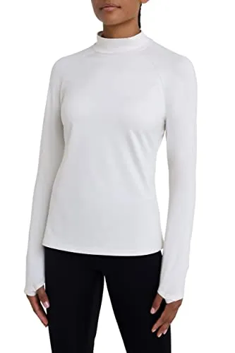 TCA Damen SuperThermal Baselayer - Weiß, XL - Funktionsshirt für Damen, hält warm und leitet Feuchtigkeit ab für ein angenehmes Lauferlebnis, ideal für sportliche Aktivitäten bei kaltem Wetter.