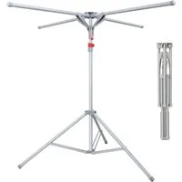 Faltbarer Wäscheständer mit 4 Armen – 125 cm - Praktischer und stabiler Wäschehalter aus Stahl, klappbar und verstellbar. Ideal für Kleidung aller Art, passt perfekt in jede Wohnung.