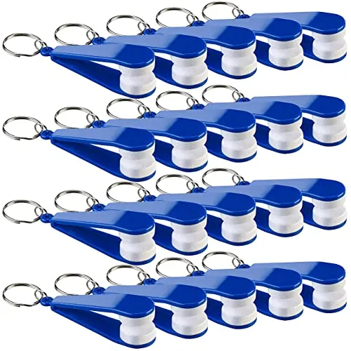 PEARL Brillenputztuch: 20er-Set Brillen-Putz-Zangen mit fusselfreien Mikrofaser-Pads (Brillen-Reinigung, Reinigungsgerät)