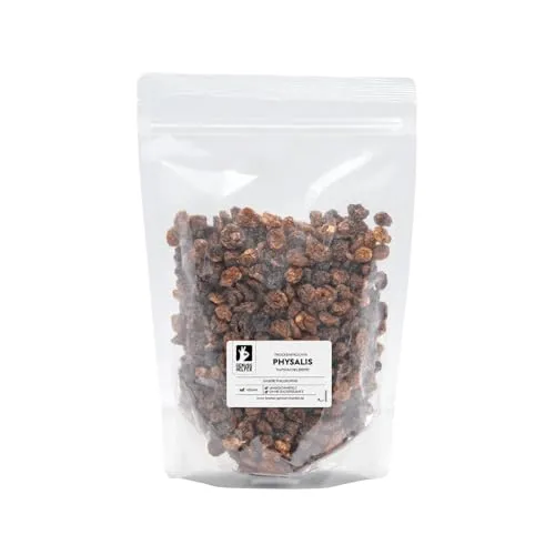 Bremer Gewürzhandel Physalis, getrocknet, 900g – Süß-sauer genießen - Intensiv süß-saurer Geschmack: Die ungeschwefelten Physalis sind ideal für Reisgerichte, Salate oder als Rosinenersatz. 100% natürliche Zutaten ohne Zuckerzusatz für puren Genuss! Unterstützen Sie soziale Projekte mit jedem Kauf.
