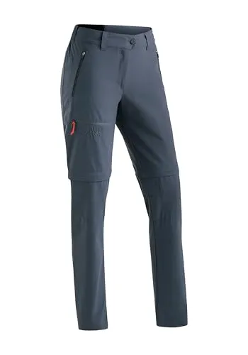 Maier Sports Damen Nata Zip Loop Zip Off Hose - Größe XS, blau - Wanderhosen mit elastischem, schnelltrocknendem Material, ideal für flexible Outdoor-Touren und wechselnde Wetterbedingungen.