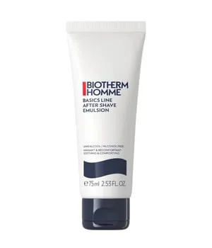 Biotherm Homme Basics Line After Shave Emulsion 75 ml - After Shave Emulsion für trockene Haut, beruhigt und pflegt, alkoholfrei mit feuchtigkeitsspendenden Wirkstoffen für Geschmeidigkeit und Wohlbefinden.