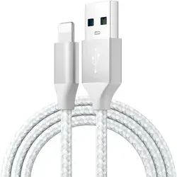 USB Schnell Ladekabel iPhone 6 7 8 11 12 13 14 X XS XR Pro Max Plus für Original Apple iPhone iPad Ladegerät Datensynchronisationskabel - 2 Meter... - Weiß