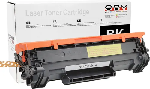 OBV Kompatibel 142A w1420a Toner passend für HP LaserJet MFP M139w /M140w / M110 / M109 / M142w (nicht für HP+ Drucker / Modelle mit e geeignet) - schwarz 950 Seiten ohne Füllstandsanzeige