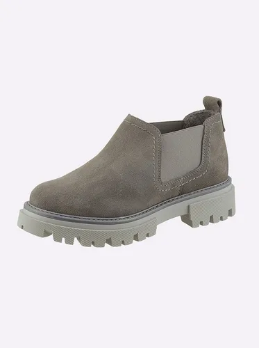 Heine Leder-Chelsea-Boots in Taupe - 41 von Heine