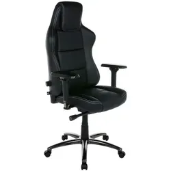 Produktbild HIVAR Eqlipse Night Obsidian, Gaming Stuhl mit Synchronmechanik, 4D Armlehnen, Ergonomisch, Lordosenstütze, bis 110kg - Schwarz