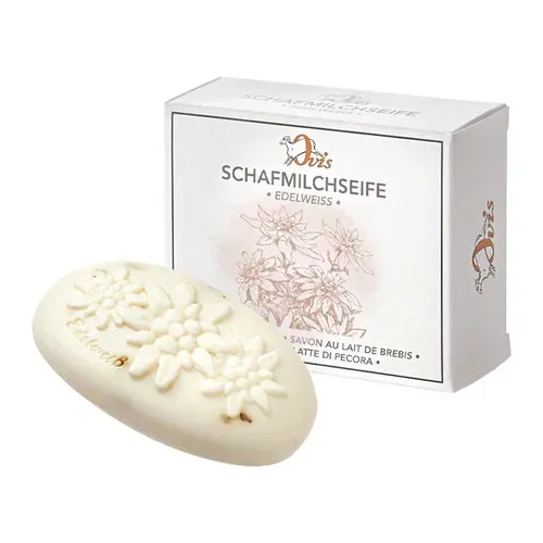 Ovis Schafmilchseife Edelweiß, 100% Bio, für die tägliche Dusche, oval, 110 g, v
