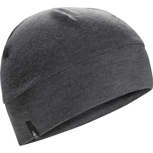 Odlo Unisex Hat Revelstoke Pw Mütze - Graphite Grey Melange - Langlauf Mütze aus Merinowolle, bietet Wärmeregulierung und schnelles Trocknen, ideal für aktive Sportler bei kaltem Wetter.