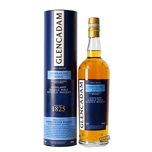 Glencadam Small Batch AMERICAN OAK Reserve Bourbon Barrel Matured 40% Vol. 0,7l - Whisky in Geschenkbox, perfekt zum Verschenken oder selbst Genießen, klar, mild und harmonisch im Geschmack.