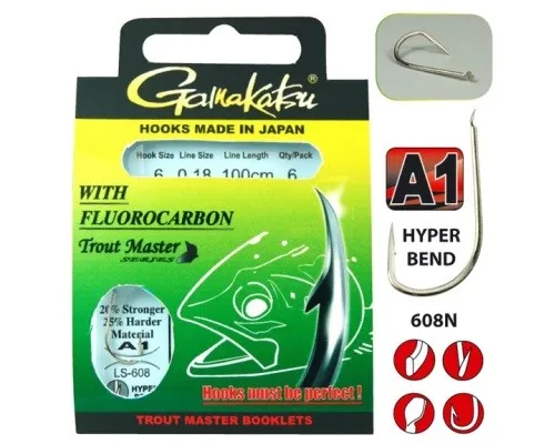 Gamakatsu Trout Master 608 | Gr. 10 | 0,14mm | 200cm | Fluorocarbon