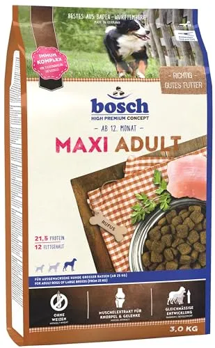 bosch HPC Maxi Adult | Hundetrockenfutter für ausgewachsene Hunde großer Rassen (ab 25 kg) | 1 x 3 kg