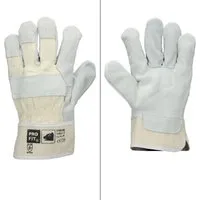 ECD Germany 1 Paar Pro-Fit Rindspaltleder-Handschuhe Gr 11/XXL Natur