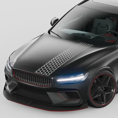 Auto Rennstreifen Waben Aufkleber Negativ 