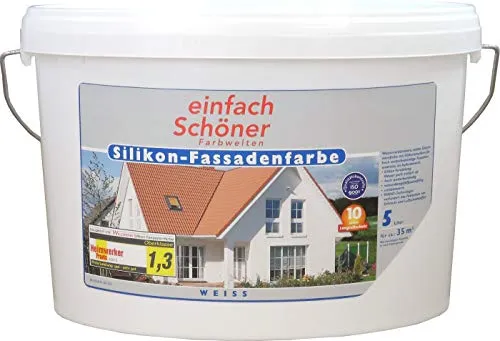 5L Einfach Schöner Silikon Fassadenfarbe Weiß
