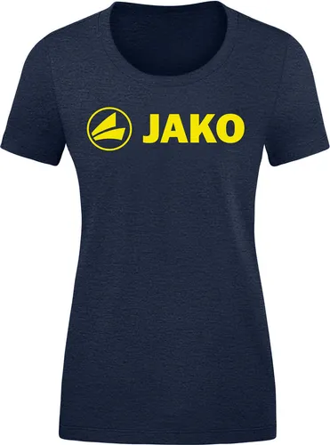 Jako Promo T-Shirt Damen - Marine Meliert / Neongelb