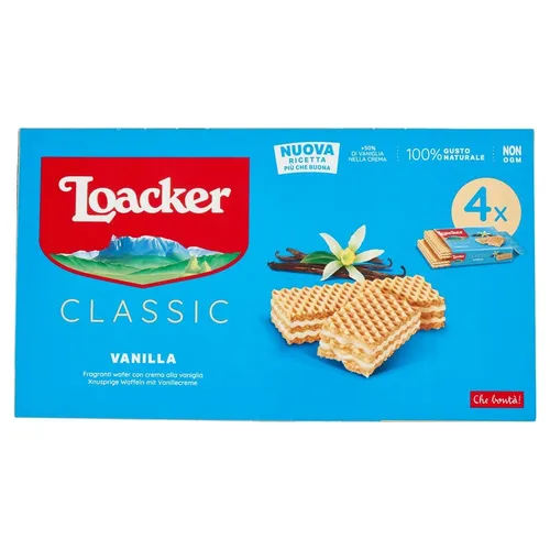 Loacker Classic Würfel reigel vanilla Waffeln kekse cookies kuchen 4x 45g