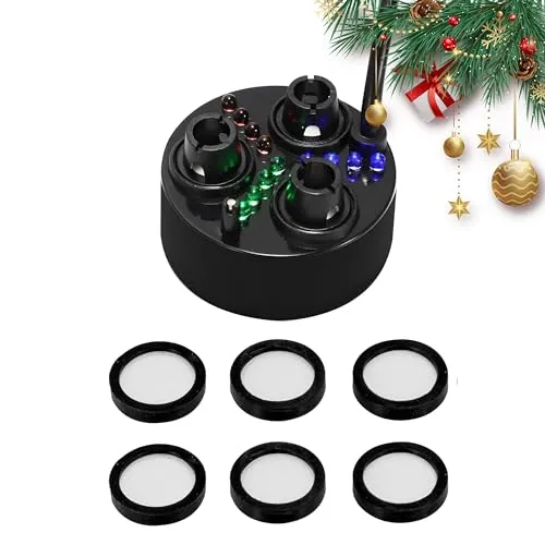 Mxmoonant 3 Kopf Ultraschall-Nebelmacher 1500mL/H Nebelmaschine mit 6 Ersatz Zerstäubungsscheiben für Wasserbrunnen Teich Aquarium Steingarten Waschbecken