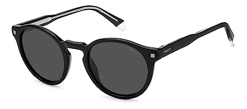 Polaroid PLD 4150/S/X Herren-Sonnenbrille - Sportbrillen mit stylischem Vollrand-Design, Acetat-Gestell in Schwarz und grauen Gläsern für optimalen UV-Schutz und höchsten Tragekomfort.