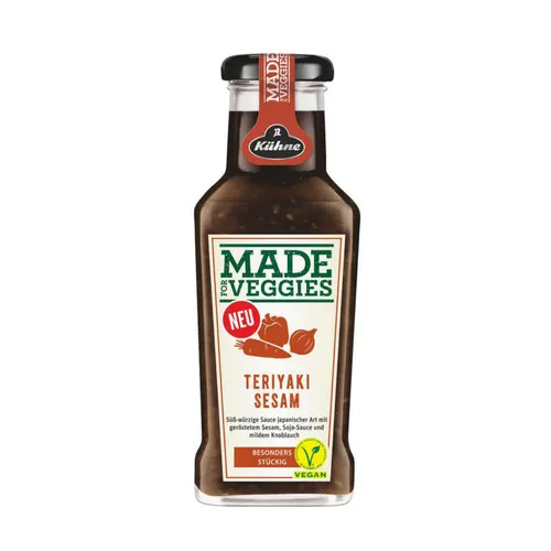 Kühne Würzsauce Teriyaki Sesam süß würzige Soja Sauce stückig 235g