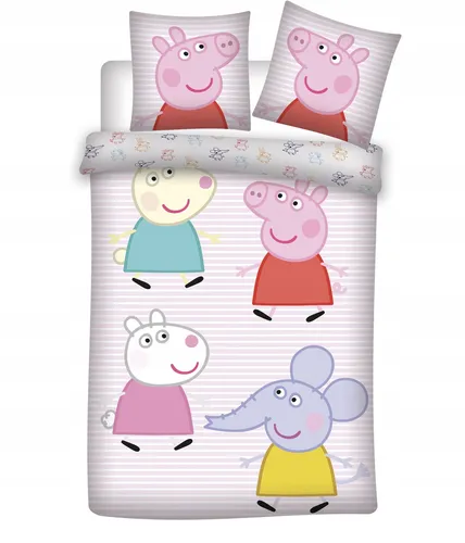 Pościel Świnka Peppa 100x135 + 40X60 Bawełna
