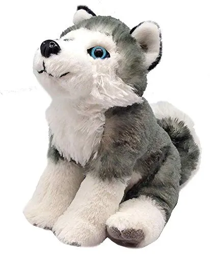 Wild Republic Cuddlekins Mini Husky, Stofftier, Baby-Geschenk für Mädchen und Jungen, Kinder Plüschtier, Kuscheltier Für Babys, Spielzeug aus Recyclingmaterial, 20 cm