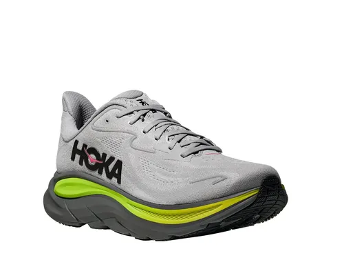 Hoka Herren Clifton 10 grau 46.0 - Der Hoka Clifton 10 bietet maximalen Komfort und Leichtigkeit für Läufer:innen. Mit einer verbesserten Dämpfung und stabiler Basis ist er ideal für lange Strecken und intensive Einheiten. Atmungsaktives Obermaterial sorgt für ein angenehmes Fußklima.