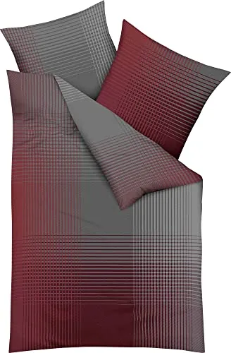 Kaeppel Bettwäsche Master Feinbiber Rubin 155x220 cm in rot von Kaeppel