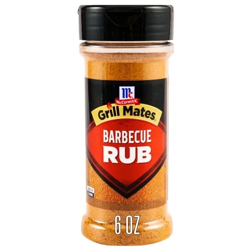 McCormick® Grill Mates® Barbecue Seasoning & Rub, Smoky & Savory, Mouthwatering Crust, Juicy Flavor, Chili Pepper, Garlic & Mesquite Smoke, For Pork, Chicken, Beef & Sea afood, Kosher, 170.1 g