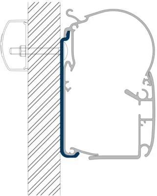Dometic Perfect Wall (1100/1500) Flachadapter, 550cm von Dometic